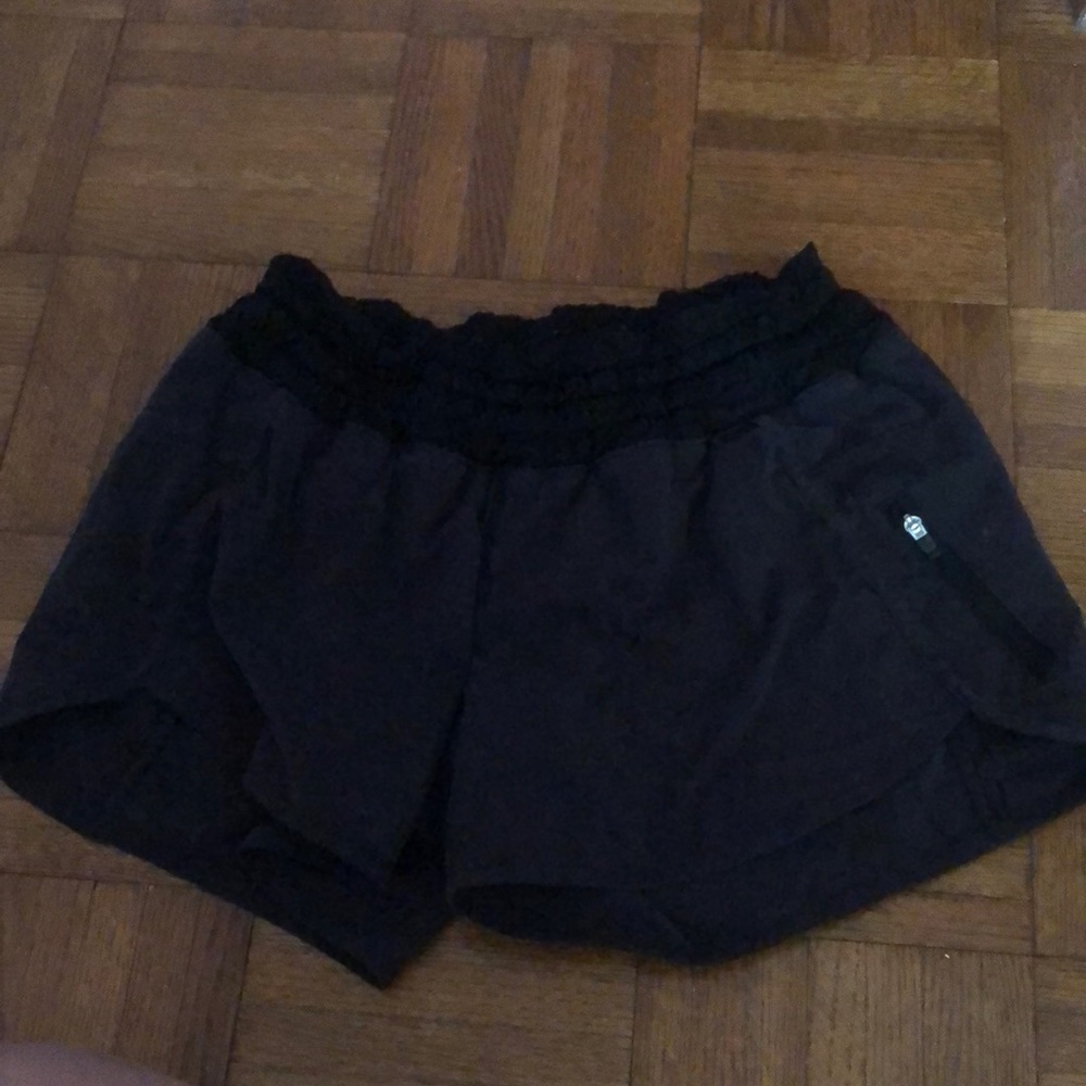 Lululemon black shorts 2inch size four mid waist